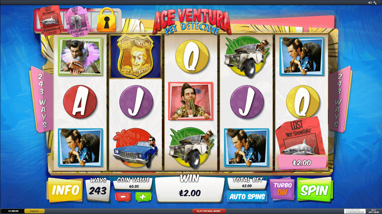Ace Ventura online nyerőgép